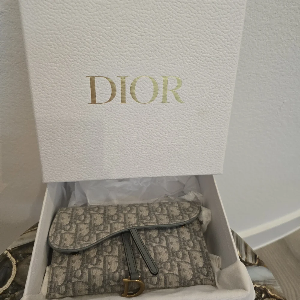 Dior Gray Saddle Crossbody Bag - Picture 2 of 13